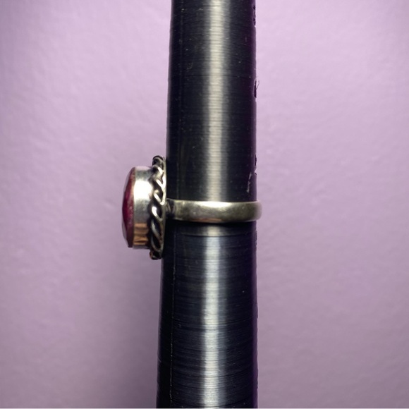 FACETED RUBY W/ 925 STERLING SILVER RING - Picture 7 of 15